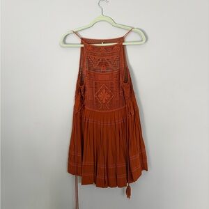 rag & bone Rust Crochet Halter Top